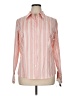Liz Claiborne Stripes Orange Long Sleeve Button-Down Shirt Size 16 - photo 1