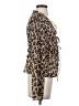 Shein 100% Polyester Animal Print Brown Long Sleeve Blouse Size 4 - photo 4