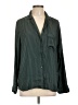 Gap Body 100% Polyester Stripes Green Long Sleeve Blouse Size L - photo 1