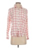 Ezra Plaid Pink 3/4 Sleeve Button-Down Shirt Size S - photo 1
