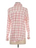 Ezra Plaid Pink 3/4 Sleeve Button-Down Shirt Size S - photo 2