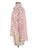 Ezra Plaid Pink 3/4 Sleeve Button-Down Shirt Size S - photo 5