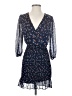 Row A 100% Polyester Floral Blue Cocktail Dress Size S - photo 1