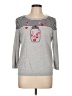 Talbots Hearts Gray Sweatshirt Size L - photo 1