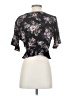 Angie Floral Black Short Sleeve Blouse Size S - photo 2