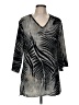 J Valdi Silver 3/4 Sleeve Blouse Size M - photo 1