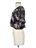 Angie Floral Black Short Sleeve Blouse Size S - photo 5