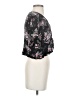 Angie Floral Black Short Sleeve Blouse Size S - photo 4