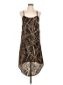 Noble U 100% Polyester Graphic Brown Cocktail Dress Size L - photo 1