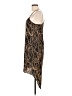 Noble U 100% Polyester Graphic Brown Cocktail Dress Size L - photo 5