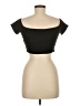 Privacy Please Black Short Sleeve Top Size M - photo 2