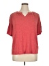 Cable & Gauge Red Short Sleeve Top Size 1X - photo 1
