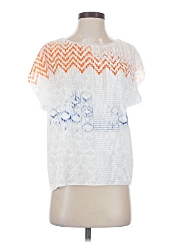 Zara W&B Collection Short Sleeve Blouse (view 1)