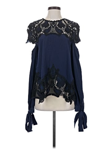 Jonathan Simkhai Long Sleeve Silk Top (view 1)