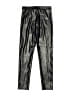 Zara 100% Polyester Metallic Silver Black Track Pants Size 11 - photo 2