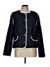 NANETTE Nanette Lepore Tweed Blue Blazer Size L - photo 1
