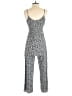 Shein 100% Polyester Animal Print Blue Jumpsuit Size 4 - photo 2