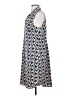 CAbi 100% Polyester Print Blue Casual Dress Size S - photo 5