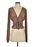 Zara Brown Long Sleeve Blouse Size S - photo 1