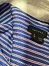 Theory 100% Cotton Stripes Blue Long Sleeve Button-Down Shirt Size L - photo 6