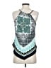I.N. San Francisco 100% Polyester Teal Sleeveless Blouse Size S - photo 2