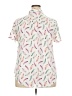 Torrid Print White Short Sleeve Blouse Size 2X Plus (2) - photo 2