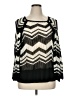 Ashley Stewart 100% Acrylic Chevron-herringbone Black Pullover Sweater Size 14 - 16 Plus - photo 1