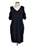 Calvin Klein Solid Blue Casual Dress Size 12 - photo 1