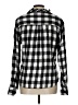 Gap Checkered-gingham Black Long Sleeve Blouse Size L - photo 2