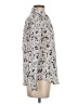 Banana Republic 100% Polyester Print Silver Long Sleeve Blouse Size XS - photo 4
