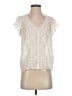 LoveShackFancy 100% Silk Ivory Short Sleeve Silk Top Size S - photo 1
