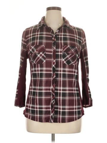 G Collection 3/4 Sleeve Button-Down Shirt (view 1)