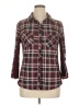 G Collection Burgundy 3/4 Sleeve Button-Down Shirt Size 1X - photo 1