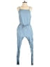 Ci Sono Solid Blue Jumpsuit Size M - photo 1