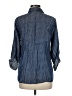 Pomelo 100% Tencel Polka Dots Blue 3/4 Sleeve Button-Down Shirt Size M - photo 2