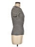 Theory Stripes Ivory Black Short Sleeve Turtleneck Size M - photo 4