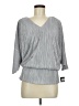 MSK 100% Polyester Silver 3/4 Sleeve Blouse Size M - photo 1