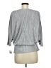 MSK 100% Polyester Silver 3/4 Sleeve Blouse Size M - photo 2