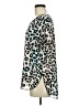 Spense 100% Polyester Animal Print Silver Short Sleeve Top Size M - photo 5
