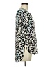 Spense 100% Polyester Animal Print Silver Short Sleeve Top Size M - photo 4