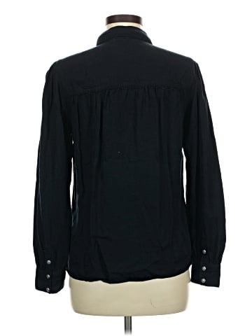 Ecru Long Sleeve Button-Down Shirt (view 2)