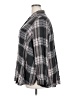 Lane Bryant 100% Rayon Plaid Gray Long Sleeve Button-Down Shirt Size 26 - 28 Plus - photo 5