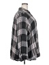 Lane Bryant 100% Rayon Plaid Gray Long Sleeve Button-Down Shirt Size 26 - 28 Plus - photo 4