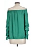 Hudson Gray 100% Polyester Green 3/4 Sleeve Blouse Size L - photo 2