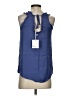 LC Lauren Conrad 100% Polyester Blue Sleeveless Blouse Size XS - photo 2
