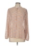 Versona 100% Polyester Houndstooth Orange Long Sleeve Blouse Size L - photo 1
