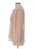 Versona 100% Polyester Houndstooth Orange Long Sleeve Blouse Size L - photo 5