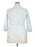 Style&Co Stripes Teal 3/4 Sleeve Button-Down Shirt Size 18 - photo 2