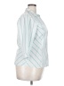 Style&Co Stripes Teal 3/4 Sleeve Button-Down Shirt Size 18 - photo 4