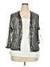 Sara Michelle Silver Cardigan Size 2X - photo 1